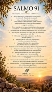 Salmo 91 completo em arte vertical para celular, Entre o Verbo e o Véu